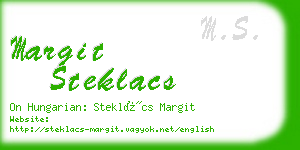 margit steklacs business card